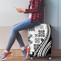 Black Hawaiian Quilt Pattern Luggage Cover Mixed Polynesian Tribal Arty LT9 - Polynesian Pride