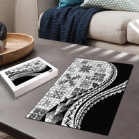 Black Hawaiian Quilt Pattern Puzzle Mixed Polynesian Tribal Arty LT9 - Polynesian Pride