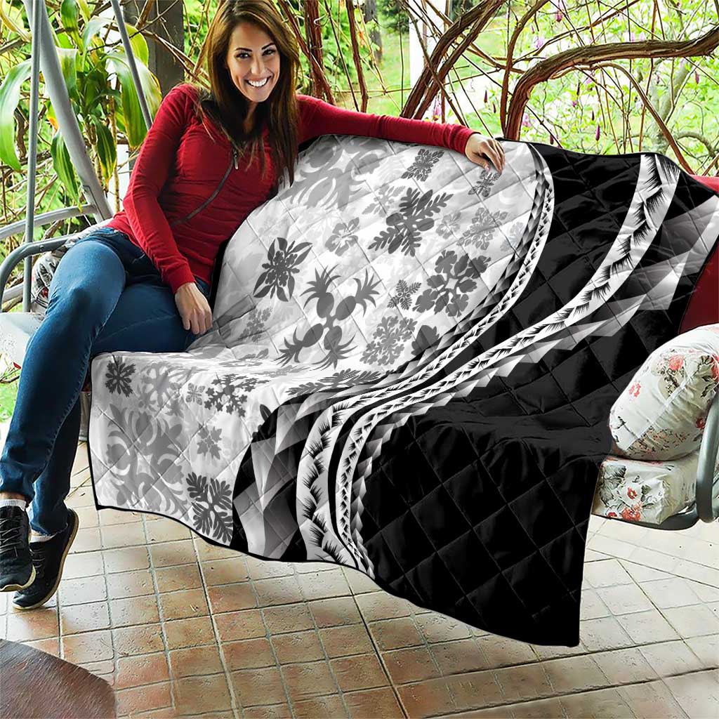 Black Hawaiian Quilt Pattern Quilt Mixed Polynesian Tribal Arty LT9 - Polynesian Pride