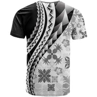Black Hawaiian Quilt Pattern T Shirt Mixed Polynesian Tribal Arty LT9 - Polynesian Pride