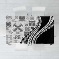 Black Hawaiian Quilt Pattern Tablecloth Mixed Polynesian Tribal Arty LT9 Black - Polynesian Pride