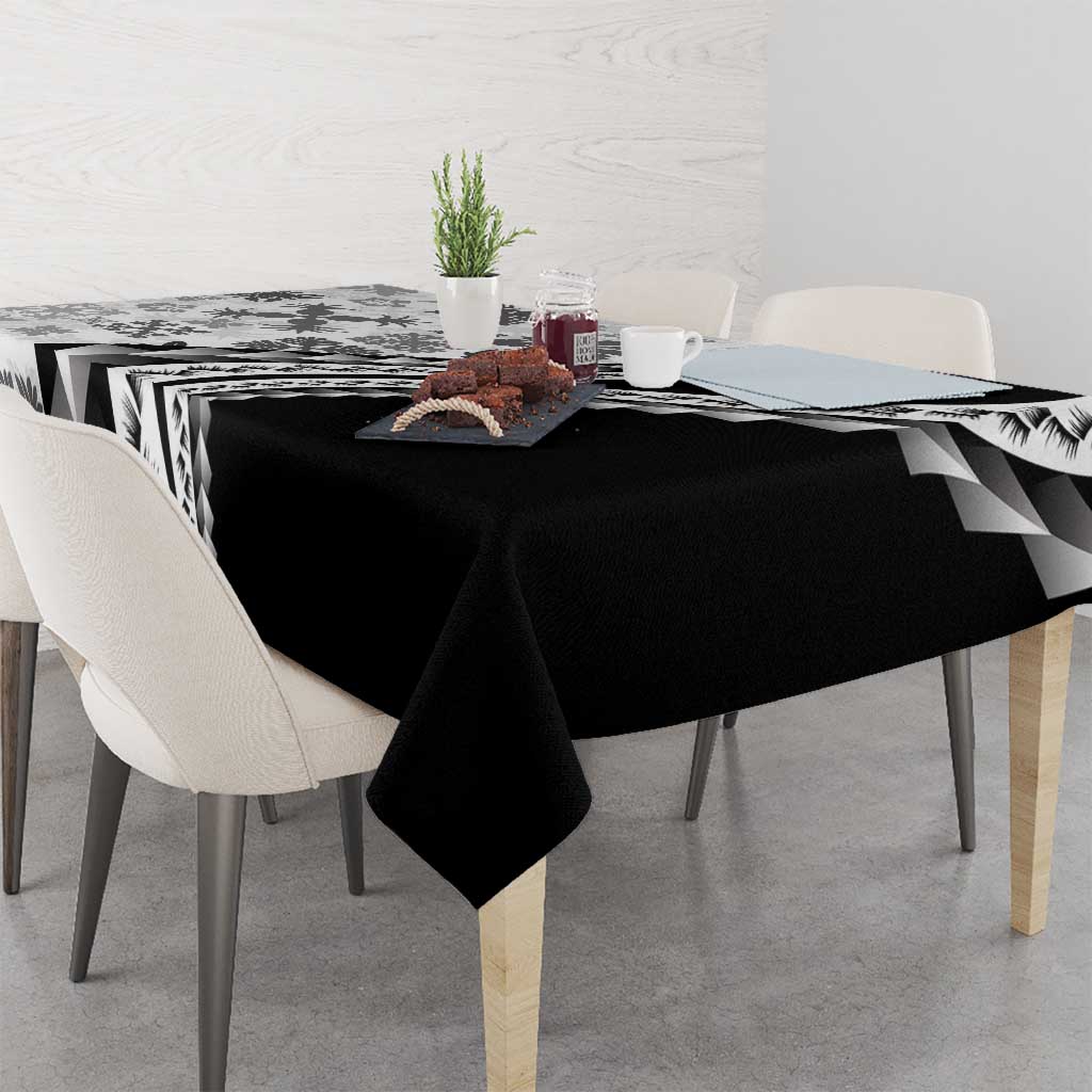 Black Hawaiian Quilt Pattern Tablecloth Mixed Polynesian Tribal Arty LT9 - Polynesian Pride