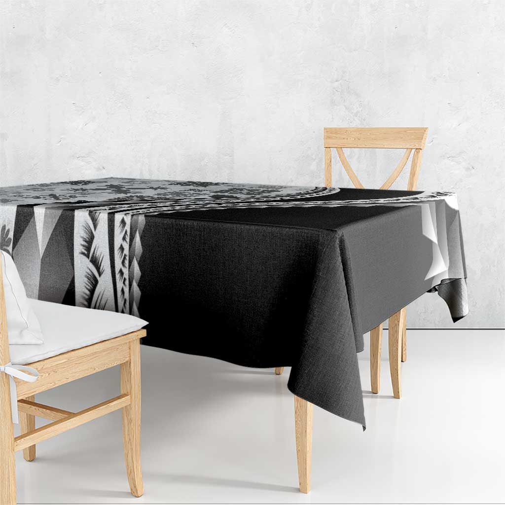 Black Hawaiian Quilt Pattern Tablecloth Mixed Polynesian Tribal Arty LT9 - Polynesian Pride