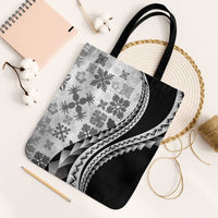 Black Hawaiian Quilt Pattern Tote Bag Mixed Polynesian Tribal Arty LT9 Black Strap One Size Black - Polynesian Pride