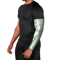Green Hawaiian Quilt Pattern Arm Sleeves Mixed Polynesian Tribal Arty LT9 - Polynesian Pride