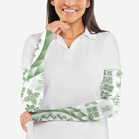 Green Hawaiian Quilt Pattern Arm Sleeves Mixed Polynesian Tribal Arty LT9 - Polynesian Pride