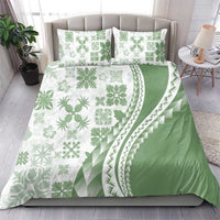 Green Hawaiian Quilt Pattern Bedding Set Mixed Polynesian Tribal Arty LT9 - Polynesian Pride