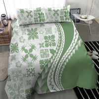 Green Hawaiian Quilt Pattern Bedding Set Mixed Polynesian Tribal Arty LT9 - Polynesian Pride