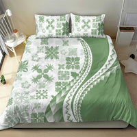 Green Hawaiian Quilt Pattern Bedding Set Mixed Polynesian Tribal Arty LT9 - Polynesian Pride