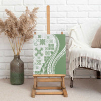 Green Hawaiian Quilt Pattern Canvas Wall Art Mixed Polynesian Tribal Arty LT9 - Polynesian Pride