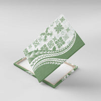 Green Hawaiian Quilt Pattern Canvas Wall Art Mixed Polynesian Tribal Arty LT9 With Frame Green - Polynesian Pride
