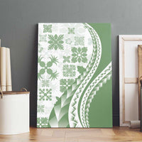 Green Hawaiian Quilt Pattern Canvas Wall Art Mixed Polynesian Tribal Arty LT9 - Polynesian Pride