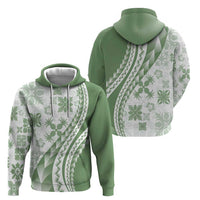 Green Hawaiian Quilt Pattern Hoodie Mixed Polynesian Tribal Arty LT9 - Polynesian Pride