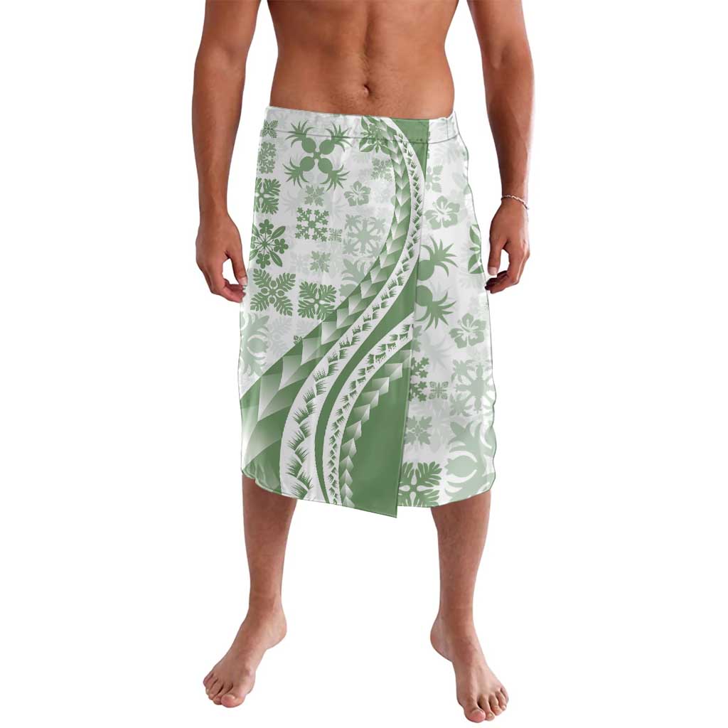Green Hawaiian Quilt Pattern Lavalava Mixed Polynesian Tribal Arty LT9 Green - Polynesian Pride