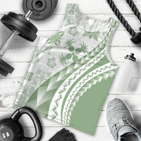 Green Hawaiian Quilt Pattern Men Tank Top Mixed Polynesian Tribal Arty LT9 - Polynesian Pride