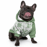 Green Hawaiian Quilt Pattern Pet Hoodie Mixed Polynesian Tribal Arty LT9 - Polynesian Pride