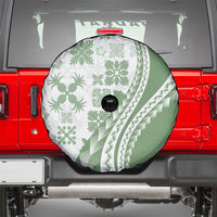 Green Hawaiian Quilt Pattern Spare Tire Cover Mixed Polynesian Tribal Arty LT9 - Polynesian Pride