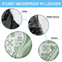 Green Hawaiian Quilt Pattern Spare Tire Cover Mixed Polynesian Tribal Arty LT9 - Polynesian Pride