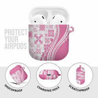 Pink Hawaiian Quilt Pattern AirPods Case Mixed Polynesian Tribal Arty LT9 - Polynesian Pride