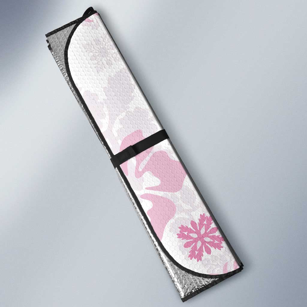 Pink Hawaiian Quilt Pattern Auto Sun Shade Mixed Polynesian Tribal Arty LT9 - Polynesian Pride