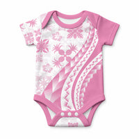 Pink Hawaiian Quilt Pattern Baby Onesie Mixed Polynesian Tribal Arty LT9 Pink - Polynesian Pride