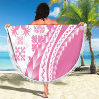 Pink Hawaiian Quilt Pattern Beach Blanket Mixed Polynesian Tribal Arty LT9 - Polynesian Pride