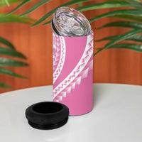 Pink Hawaiian Quilt Pattern 4 in 1 Can Cooler Tumbler Mixed Polynesian Tribal Arty LT9 - Polynesian Pride