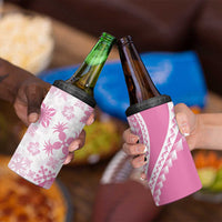 Pink Hawaiian Quilt Pattern 4 in 1 Can Cooler Tumbler Mixed Polynesian Tribal Arty LT9 - Polynesian Pride