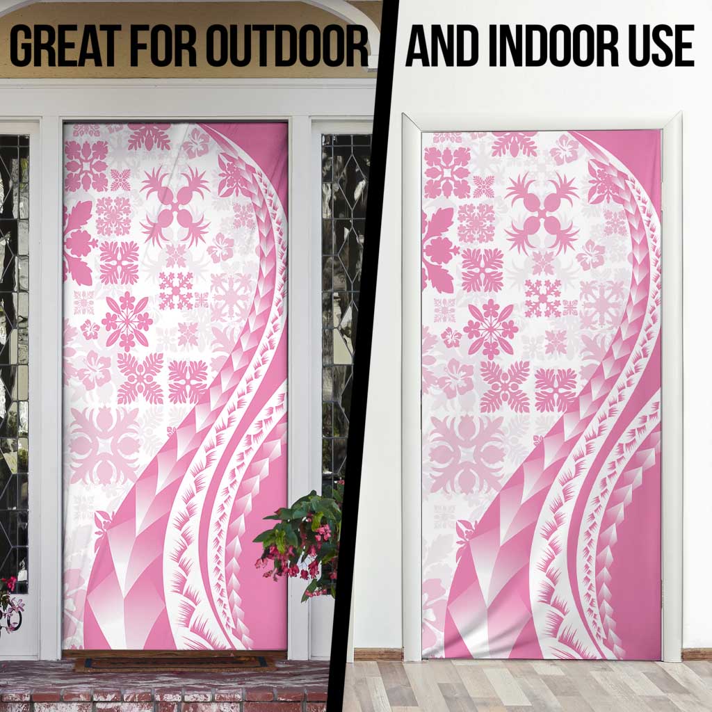 Pink Hawaiian Quilt Pattern Door Cover Mixed Polynesian Tribal Arty LT9 - Polynesian Pride