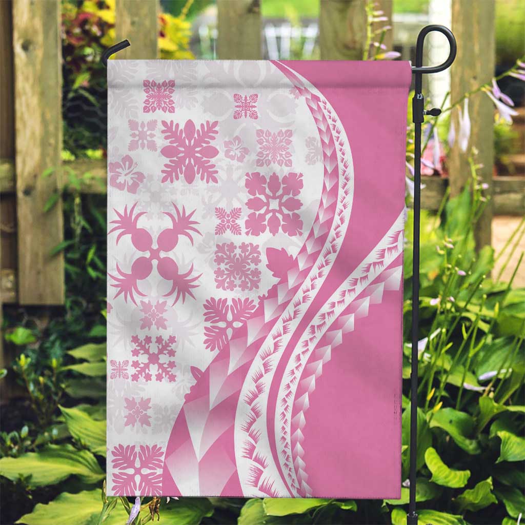 Pink Hawaiian Quilt Pattern Garden Flag Mixed Polynesian Tribal Arty LT9 Garden Flag Pink - Polynesian Pride