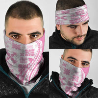 Pink Hawaiian Quilt Pattern Neck Gaiter Mixed Polynesian Tribal Arty LT9 - Polynesian Pride