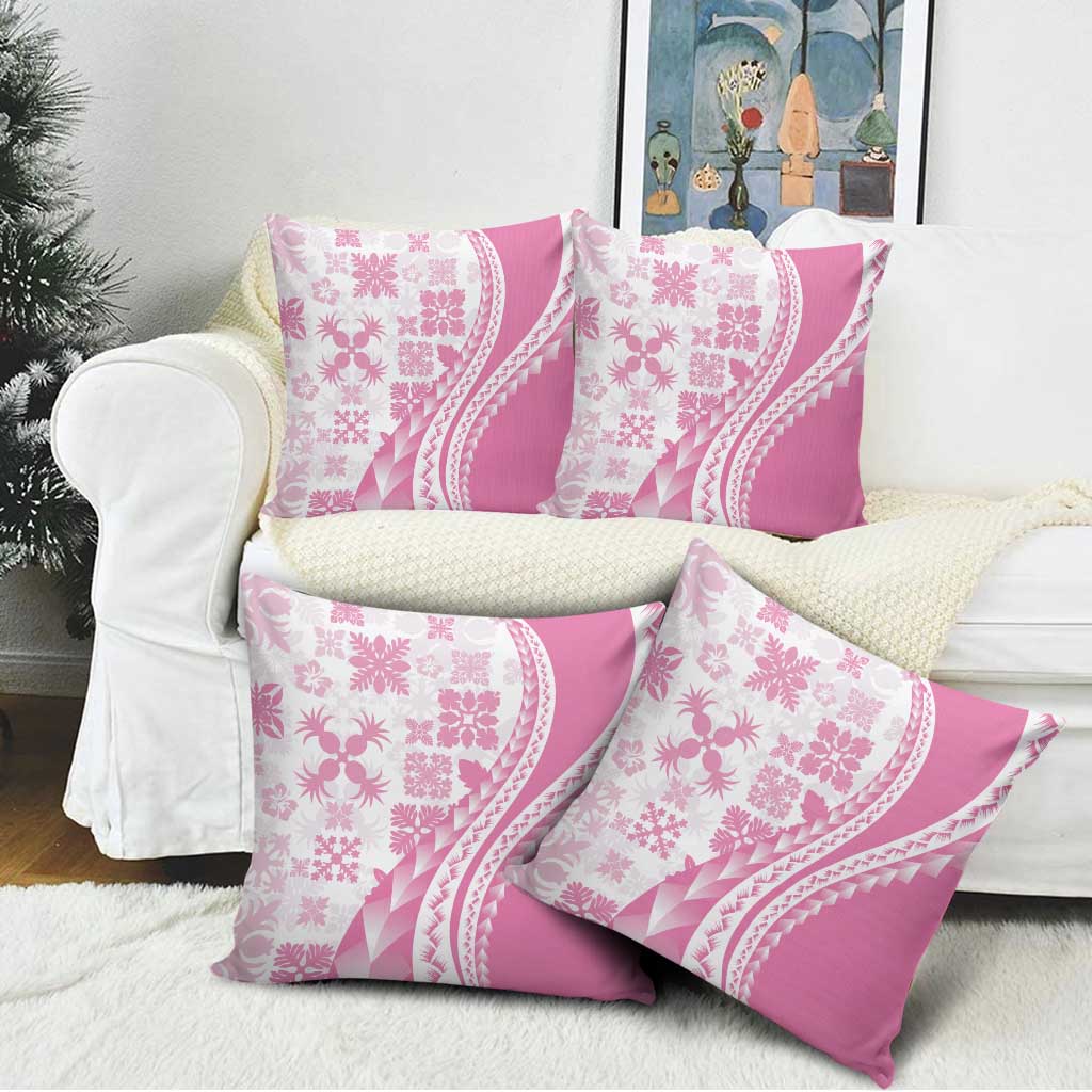 Pink Hawaiian Quilt Pattern Pillow Cover Mixed Polynesian Tribal Arty LT9 - Polynesian Pride