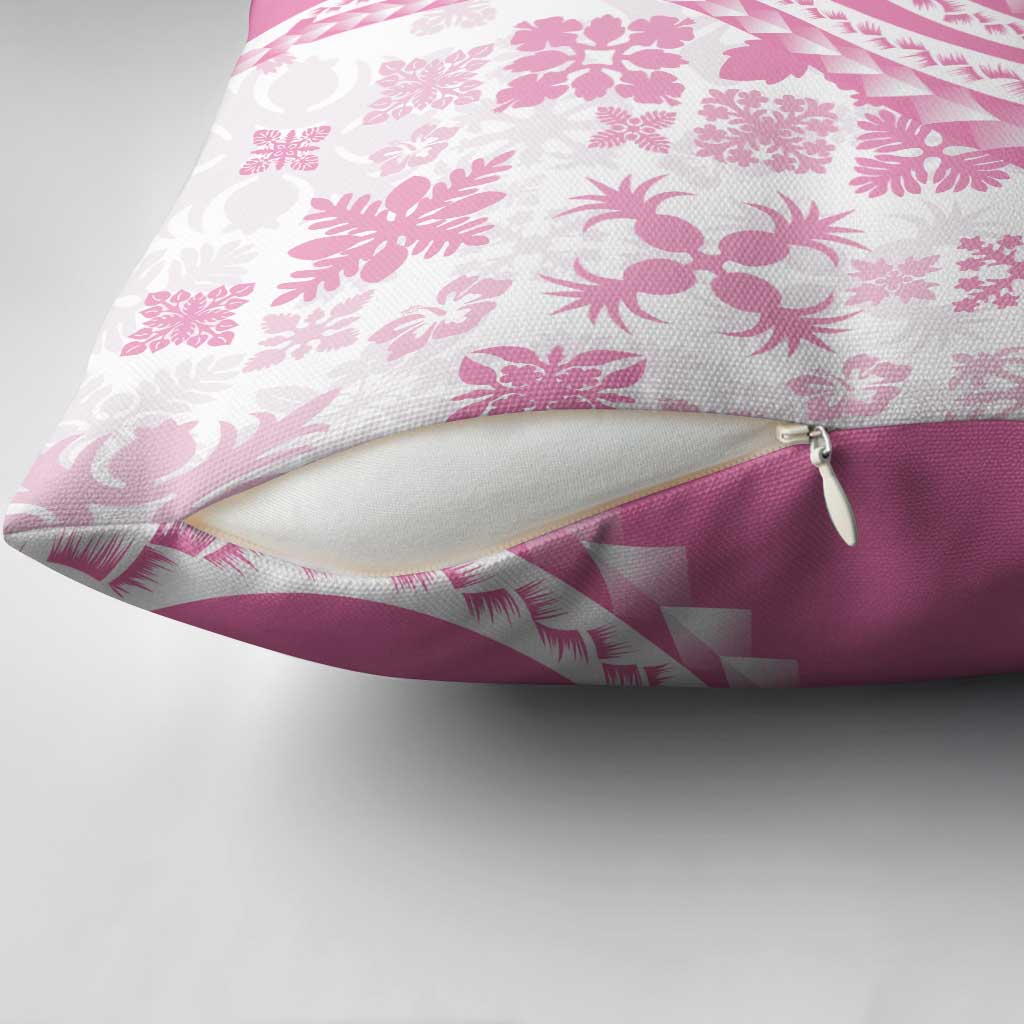 Pink Hawaiian Quilt Pattern Pillow Cover Mixed Polynesian Tribal Arty LT9 - Polynesian Pride