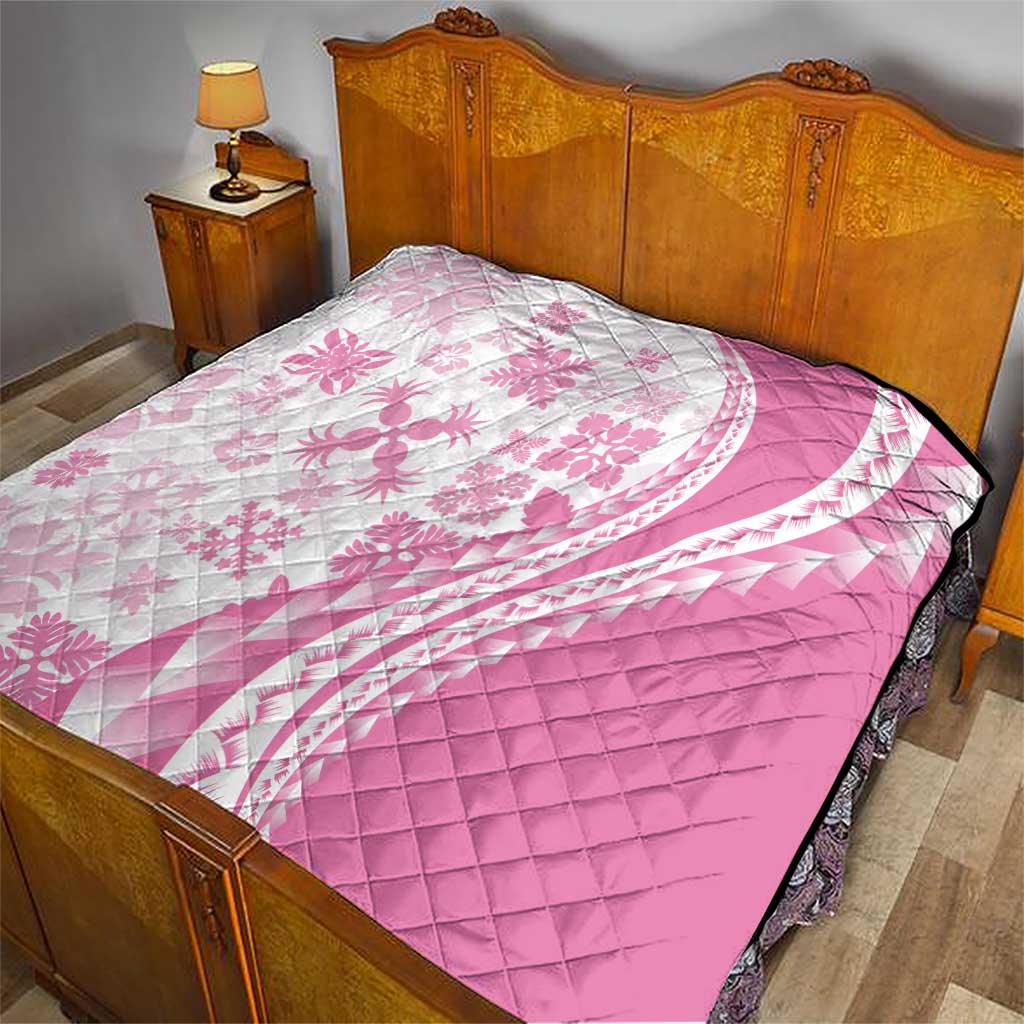 Pink Hawaiian Quilt Pattern Quilt Mixed Polynesian Tribal Arty LT9 - Polynesian Pride
