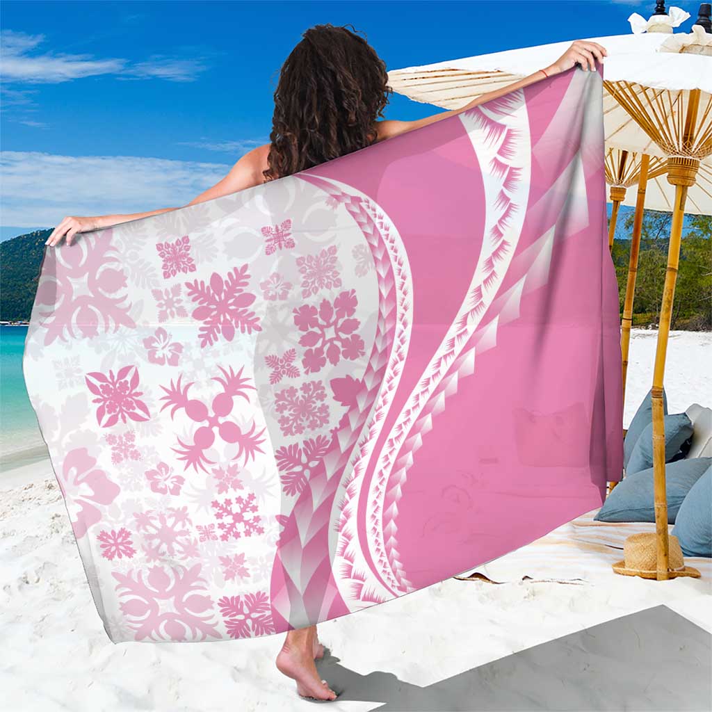 Pink Hawaiian Quilt Pattern Sarong Mixed Polynesian Tribal Arty LT9 One Size 44 x 66 inches Pink - Polynesian Pride