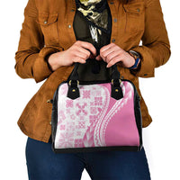 Pink Hawaiian Quilt Pattern Shoulder Handbag Mixed Polynesian Tribal Arty LT9 - Polynesian Pride