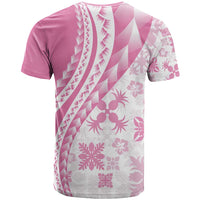 Pink Hawaiian Quilt Pattern T Shirt Mixed Polynesian Tribal Arty LT9 - Polynesian Pride