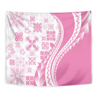 Pink Hawaiian Quilt Pattern Tapestry Mixed Polynesian Tribal Arty LT9 - Polynesian Pride