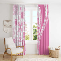 Pink Hawaiian Quilt Pattern Window Curtain Mixed Polynesian Tribal Arty LT9 - Polynesian Pride