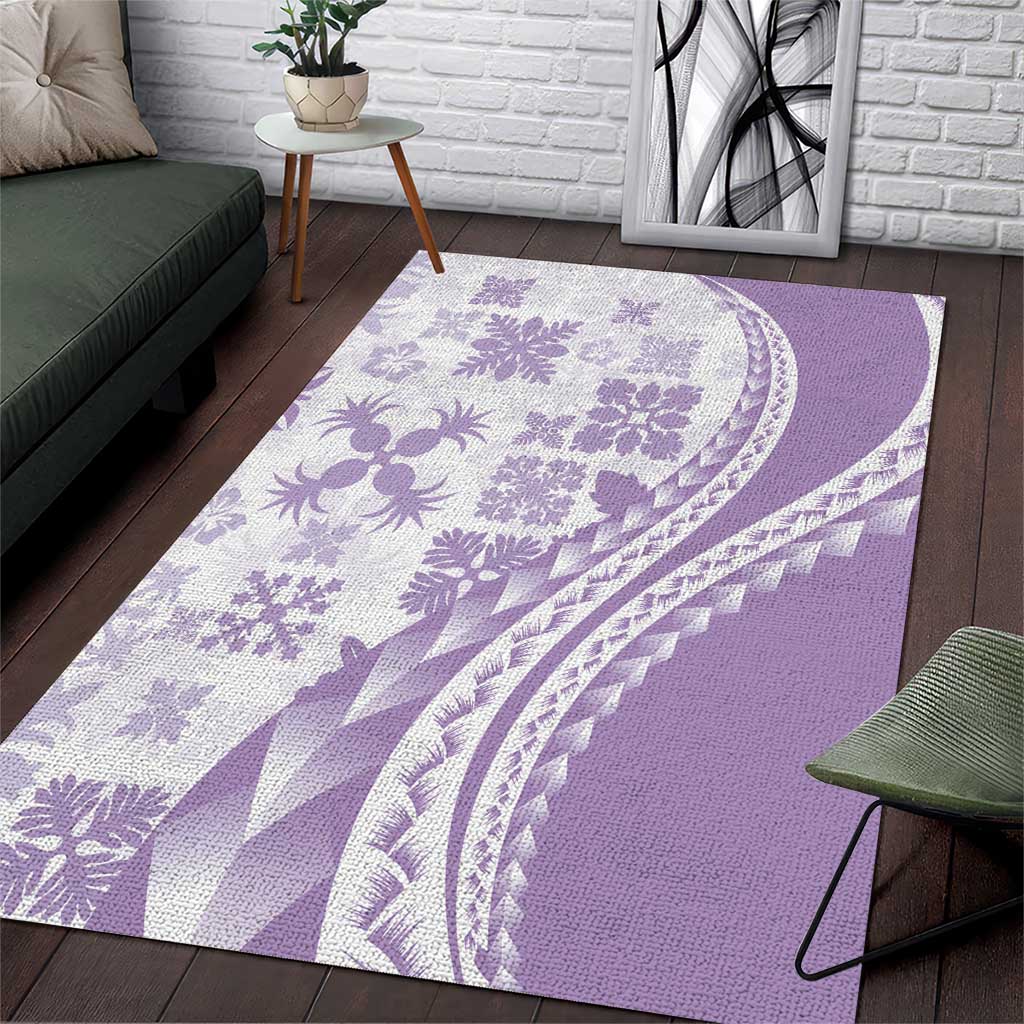 Purple Hawaiian Quilt Pattern Area Rug Mixed Polynesian Tribal Arty LT9 Purple - Polynesian Pride