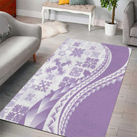 Purple Hawaiian Quilt Pattern Area Rug Mixed Polynesian Tribal Arty LT9 - Polynesian Pride