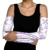 Purple Hawaiian Quilt Pattern Arm Sleeves Mixed Polynesian Tribal Arty LT9 - Polynesian Pride