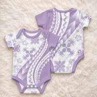 Purple Hawaiian Quilt Pattern Baby Onesie Mixed Polynesian Tribal Arty LT9 - Polynesian Pride