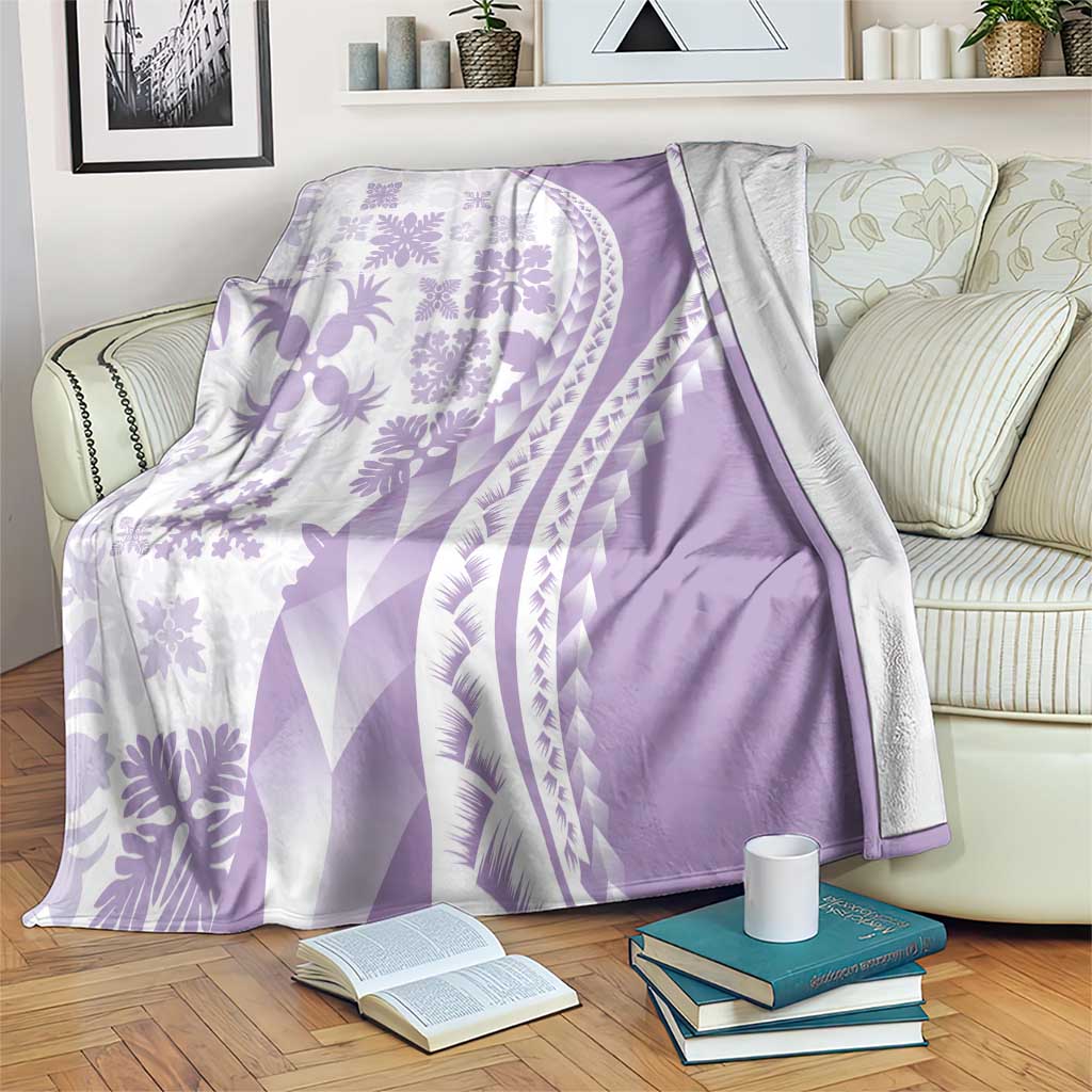 Purple Hawaiian Quilt Pattern Blanket Mixed Polynesian Tribal Arty LT9 Purple - Polynesian Pride