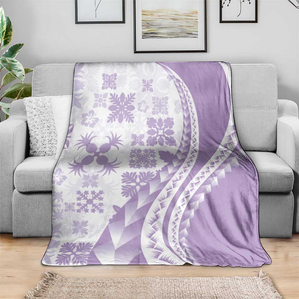 Purple Hawaiian Quilt Pattern Blanket Mixed Polynesian Tribal Arty LT9 - Polynesian Pride