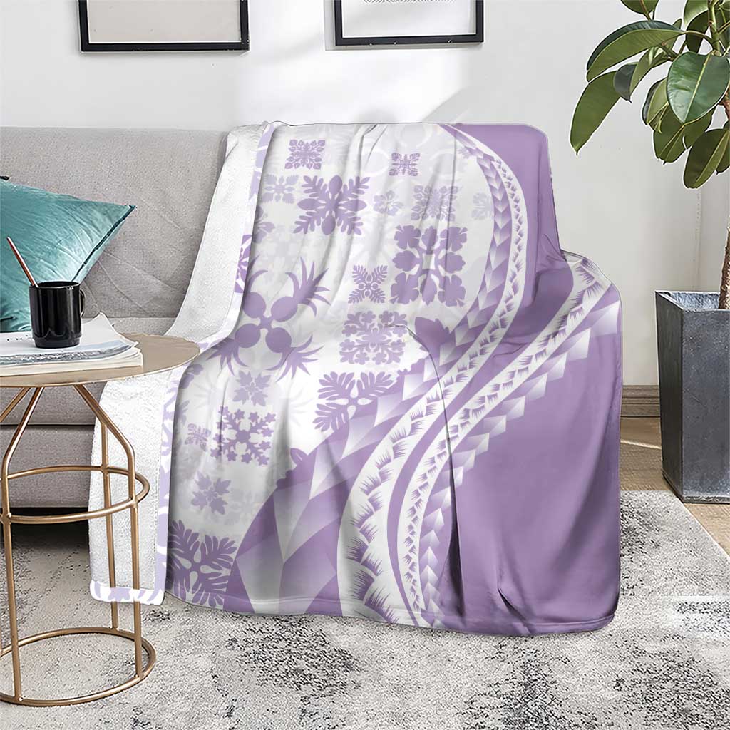 Purple Hawaiian Quilt Pattern Blanket Mixed Polynesian Tribal Arty LT9 - Polynesian Pride