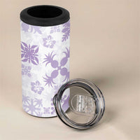 Purple Hawaiian Quilt Pattern 4 in 1 Can Cooler Tumbler Mixed Polynesian Tribal Arty LT9 - Polynesian Pride