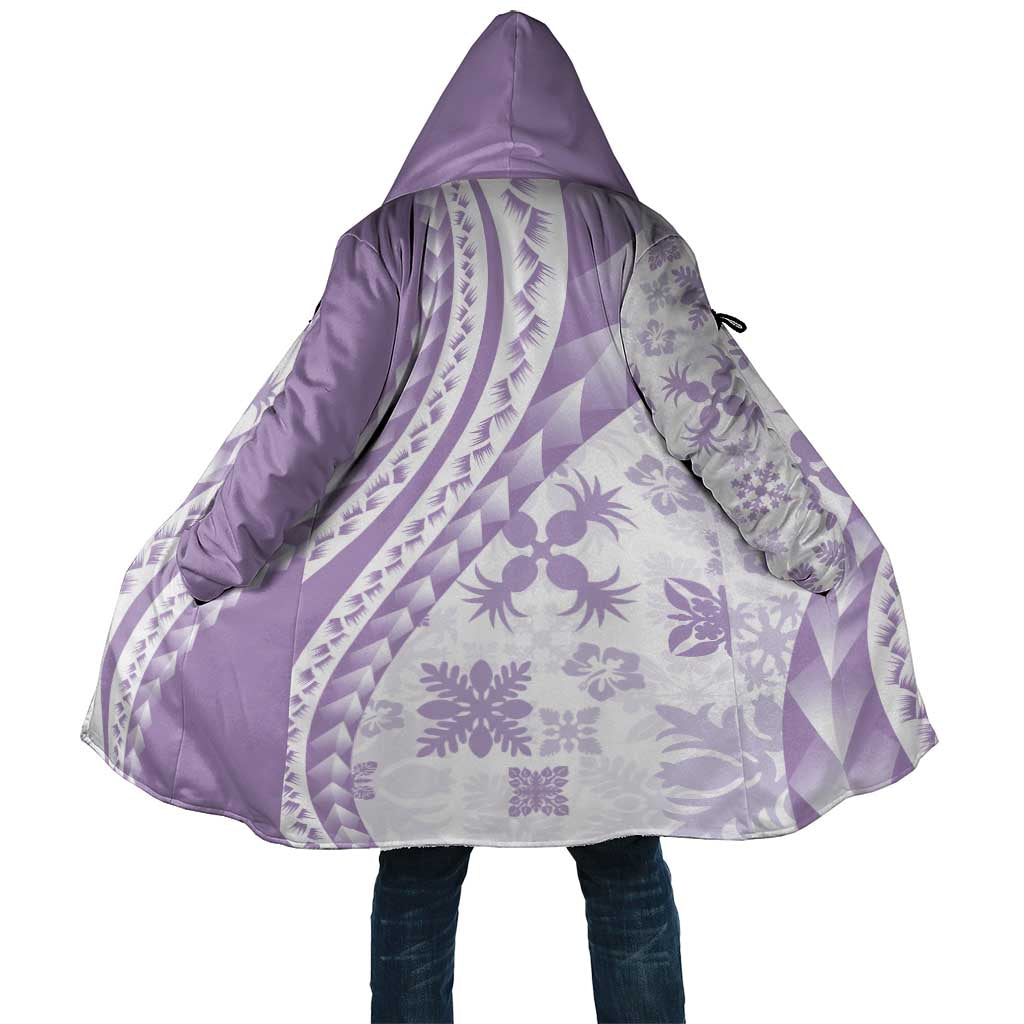 Purple Hawaiian Quilt Pattern Cloak Mixed Polynesian Tribal Arty LT9 Unisex Purple - Polynesian Pride