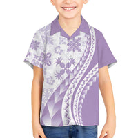 Purple Hawaiian Quilt Pattern Hawaiian Shirt Mixed Polynesian Tribal Arty LT9 - Polynesian Pride