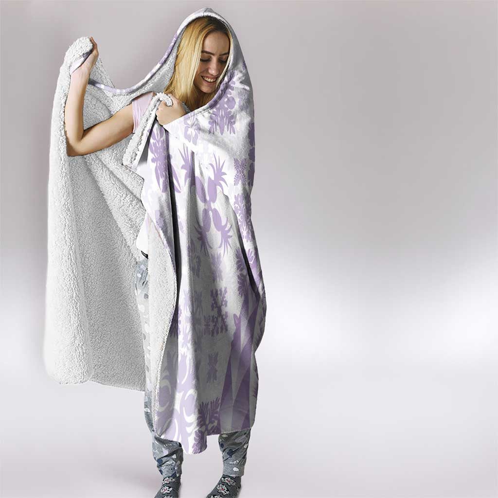 Purple Hawaiian Quilt Pattern Hooded Blanket Mixed Polynesian Tribal Arty LT9 - Polynesian Pride